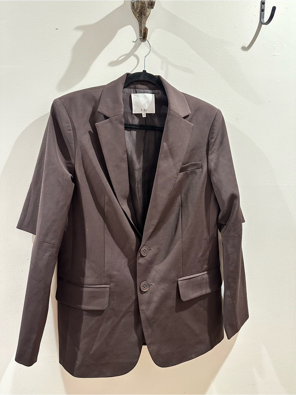 Tibi Dark Brown Marlon Blazer